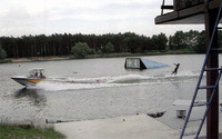 Jezero Křenek využívané k vodnímu lyžování